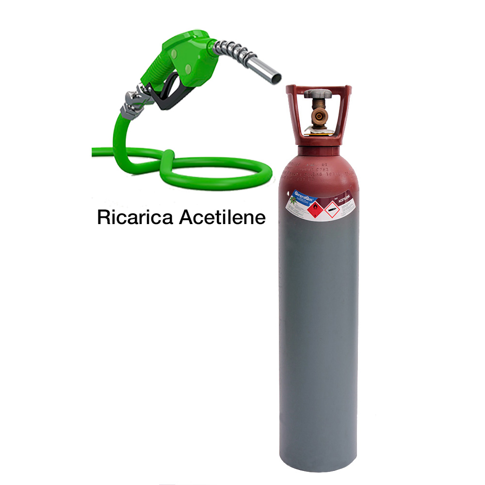 Ricarica ACETILENE Bombola 14 lt. / 3 Kg. (solo gas) - Foto 1 